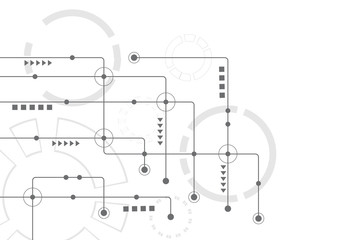Abstract geometric connect lines and dots.Simple technology graphic background.Illustration Vector design Network and Connection concept.