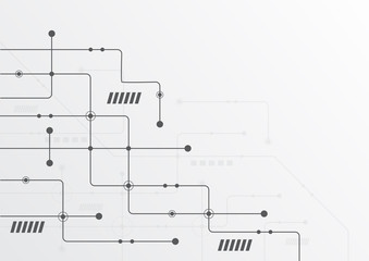 Abstract geometric connect lines and dots.Simple technology graphic background.Illustration Vector design Network and Connection concept.
