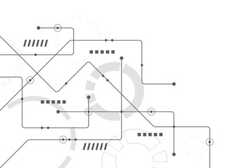 Abstract geometric connect lines and dots.Simple technology graphic background.Illustration Vector design Network and Connection concept.