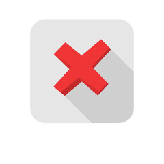 Obraz premium X cross checkmark vector icon