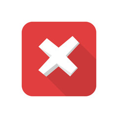 Fototapeta premium X cross checkmark vector icon