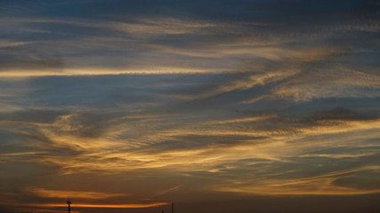 Colorful twilight sky in an evening