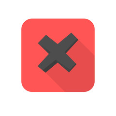 X cross checkmark vector icon