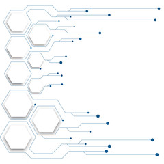 High tech technology geometric