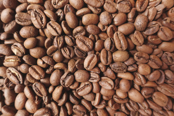 Close up of coffee beans for background
