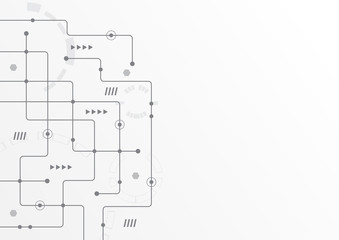 Abstract geometric connect lines and dots.Simple technology graphic background.Illustration Vector design Network and Connection concept.