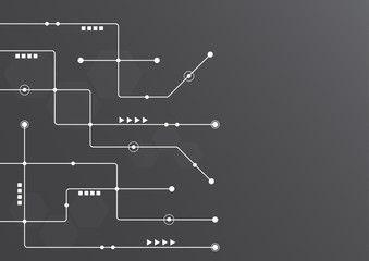 Abstract geometric connect lines and dots.Simple technology graphic background.Illustration Vector design Network and Connection concept.