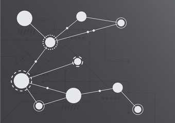 Abstract geometric connect lines and dots.Simple technology graphic background.Illustration Vector design Network and Connection concept.