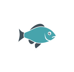 Fototapeta premium Fish related icon on background for graphic and web design. Simple illustration. Internet concept symbol for website button or mobile app.