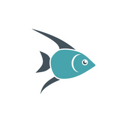 Fish related icon on background for graphic and web design. Simple illustration. Internet concept symbol for website button or mobile app.