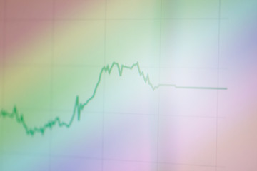 Financial data on a monitor