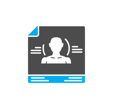 Body scan related icon on background for graphic and web design. Simple illustration. Internet concept symbol for website button or mobile app.