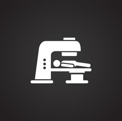 Body scan related icon on background for graphic and web design. Simple illustration. Internet concept symbol for website button or mobile app.