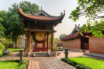 Drum house at the Temple of Literature in Hanoi, Vietnam