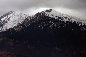 mountains in winter
