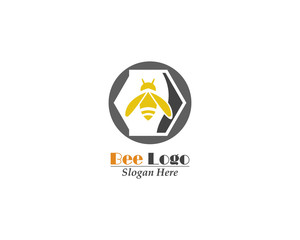 Bee Logo icon Template vector design