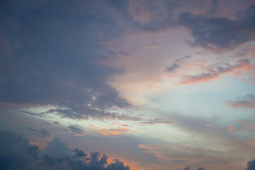 Sky and clouds before sunset