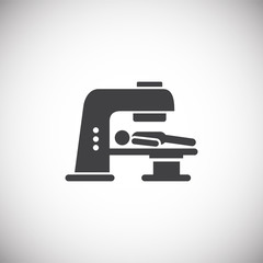 Body scan related icon on background for graphic and web design. Simple illustration. Internet concept symbol for website button or mobile app.