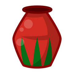 clay jar isolated illustration on white background