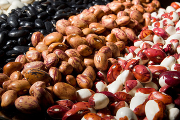 Mix of different varieties of beans