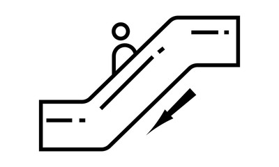 Escalator icon for building accessibility