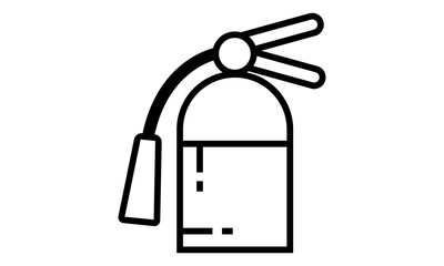 Fire extinguisher icon for safety and emergency equipment concepts