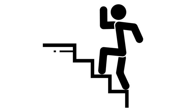 Stairway up icon monochrome style design from vector image 