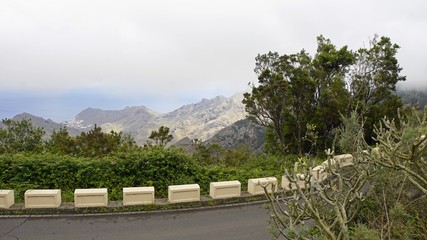 Fototapeta na wymiar curvy serpentine roads on teide volcano