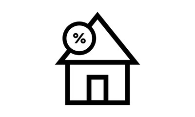 Home for sale icon for real estate marketing