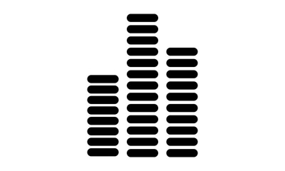 Music equalizer sound waves flat icon vector image