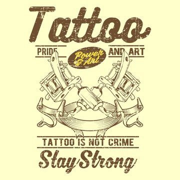 grunge style vintage tattoo is not crime hand drawing vector