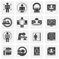 Body scan related icon set on background for graphic and web design. Simple illustration. Internet concept symbol for website button or mobile app. - 274819125