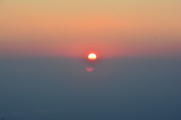 sunset in the mountains