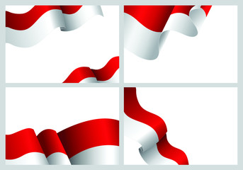 Indonesia flag concept background Vector Illustration