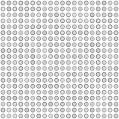 Fototapeta na wymiar Grey polka dot pattern with rings. Seamless vector background