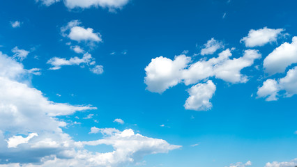 Naklejka na ściany i meble Beautiful clouds in the blue sky. Sky with clouds.