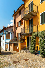 Obraz premium Beautiful streets of Italy. Summer cityscape. Lombardia of Italy