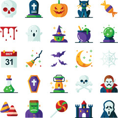 Halloween icons pack