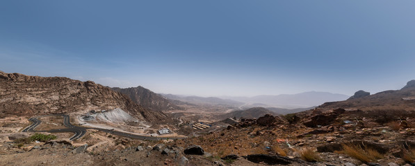 Fototapeta na wymiar Al Hada Mountains near Taif, Western Saudi Arabia