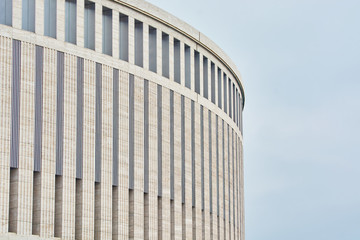 Fototapeta premium Big building for playing football against sky.