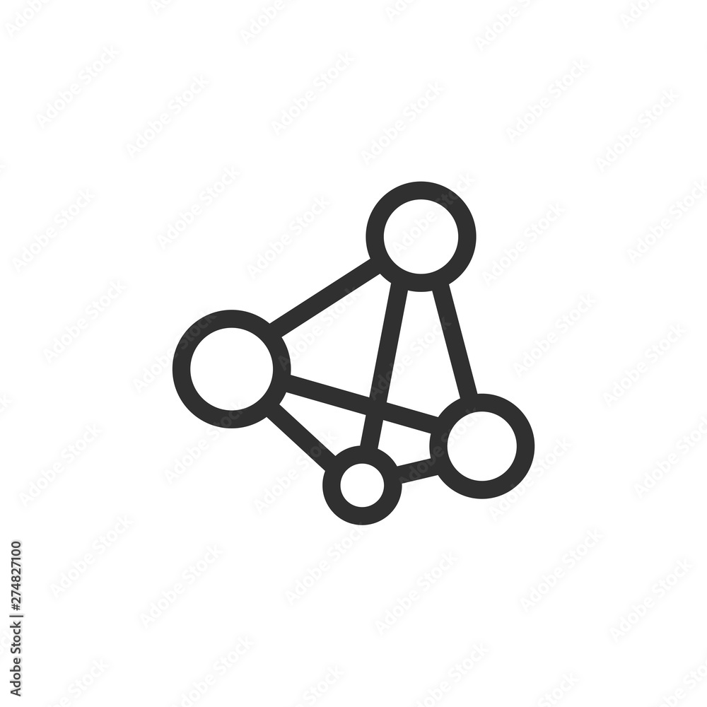 Aufkleber Molecule icon template black color editable. Molecule symbol Flat vector sign isolated on white background. Simple logo vector illustration for graphic and web design.