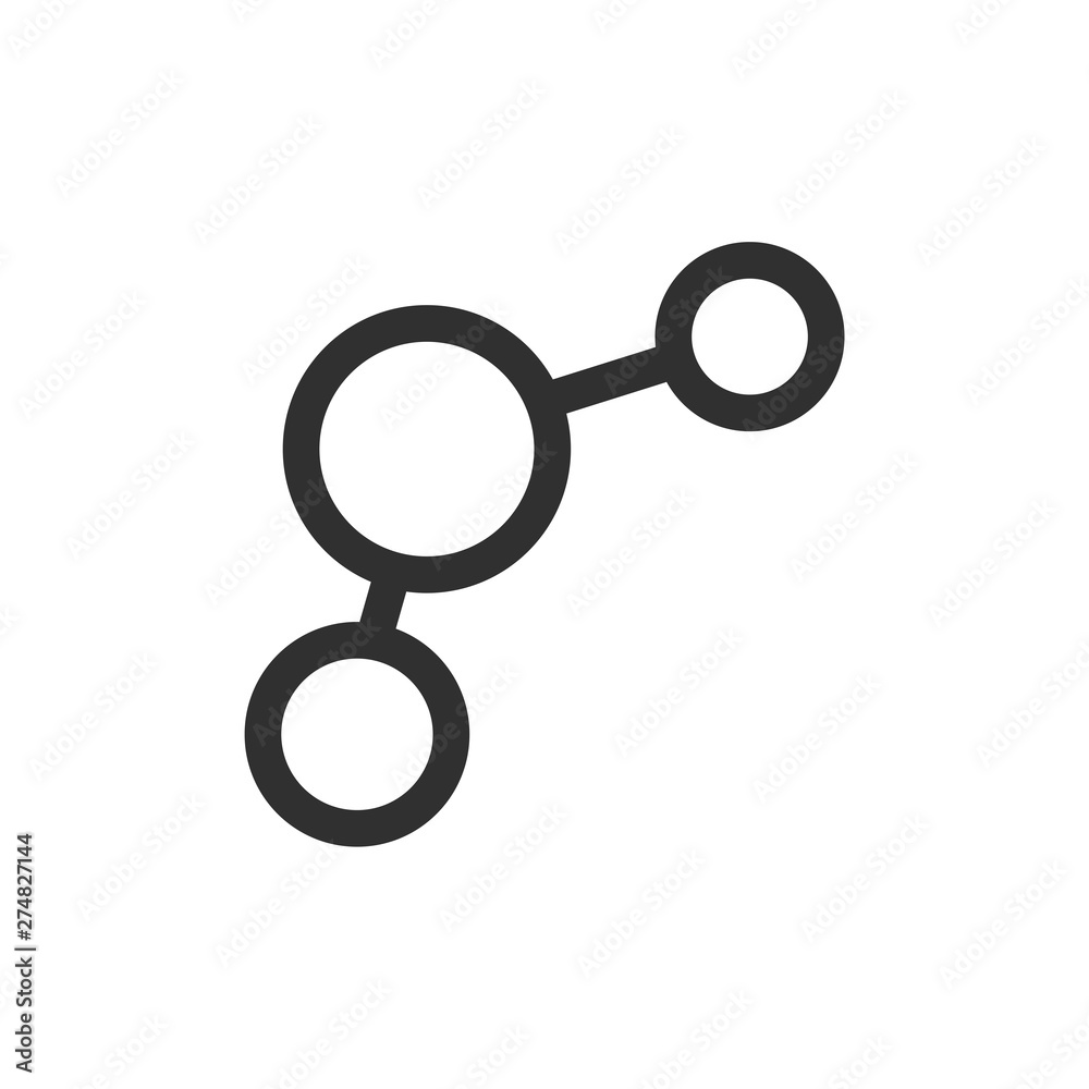 Poster molecule icon template black color editable. molecule symbol flat vector sign isolated on white back