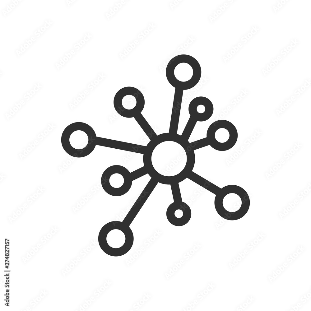 Aufkleber Molecule icon template black color editable. Molecule symbol Flat vector sign isolated on white background. Simple logo vector illustration for graphic and web design.
