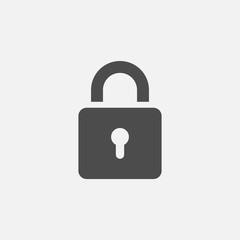 locked icon isolated on white background. Vector illustration.