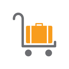 Airport related icon on background for graphic and web design. Simple vector sign. Internet concept symbol for website button or mobile app.
