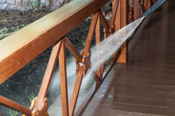 Wash veranda with  special tool