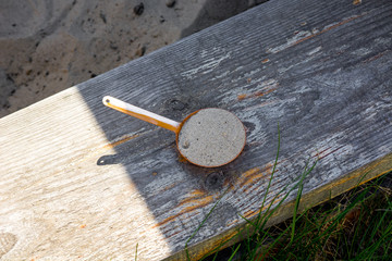 Childrens toys in the sandbox