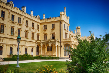 Lednice castle in the summer