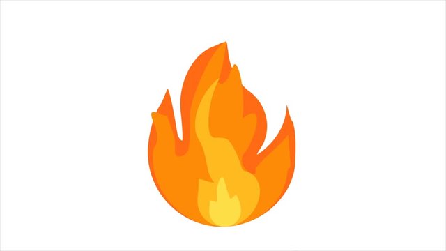 Cartoon flame animation. Flame background and texture.cartoon fire animation. 4k video