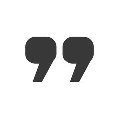 Quote icon flat style template black color editable. Quote symbol Flat vector sign isolated on white background. Simple logo vector illustration for graphic and web design.